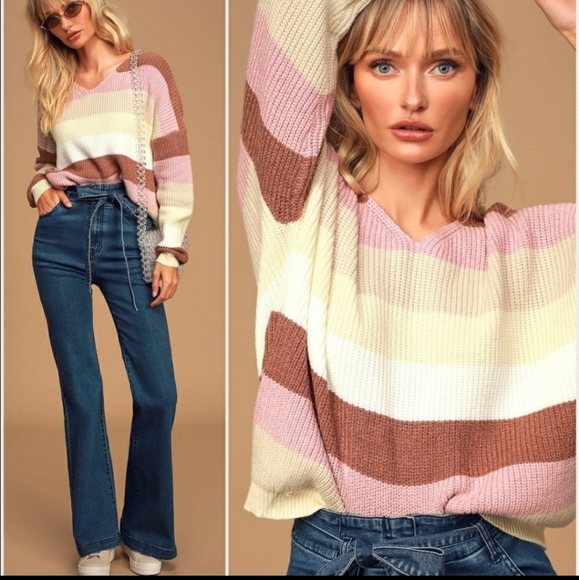 Emory Park MultiColored Striped Sweater - Picture 3 of 3